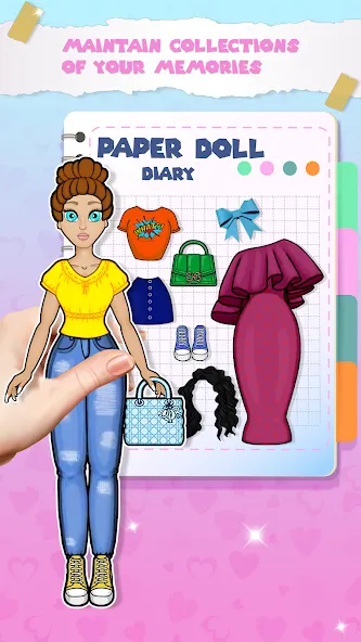Скачать Paper Doll Dress up Games MOD APK — Все наряды и аксессуары открыты — скриншот 2