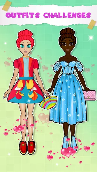 Скачать Paper Doll Dress up Games MOD APK — Все наряды и аксессуары открыты — скриншот 3