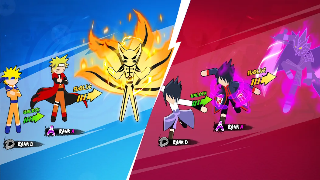 Скачать Stick Ninja Fight на Андроид — Безлимитные деньги и энергия — скриншот 2 Скачать Stick Ninja Fight на Андроид — Безлимитные деньги и энергия — скриншот 2