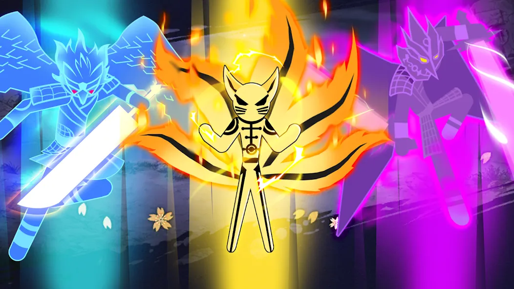 Скачать Stick Ninja Fight на Андроид — Безлимитные деньги и энергия — скриншот 3 Скачать Stick Ninja Fight на Андроид — Безлимитные деньги и энергия — скриншот 3