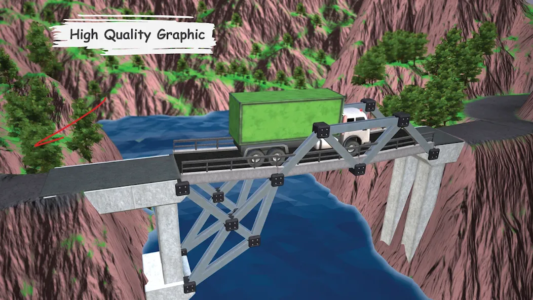 Bridgezz: Bridge Construction (Мод Безлимитные деньги и все уровни) — скриншот 1
