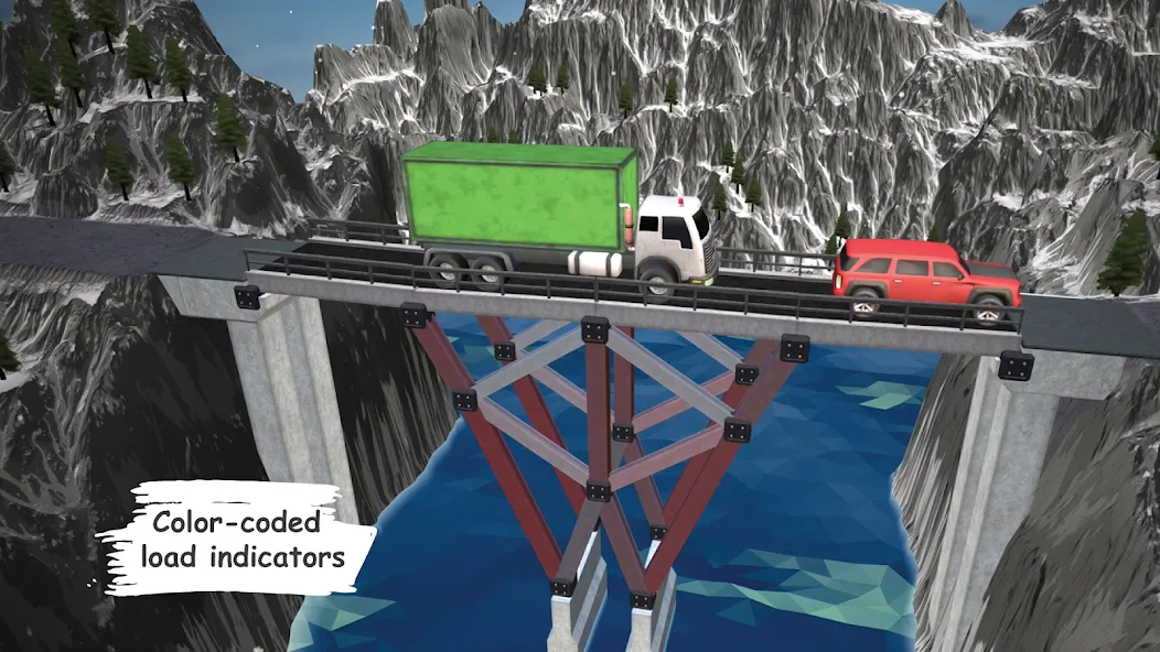Bridgezz: Bridge Construction (Мод Безлимитные деньги и все уровни) — скриншот 2