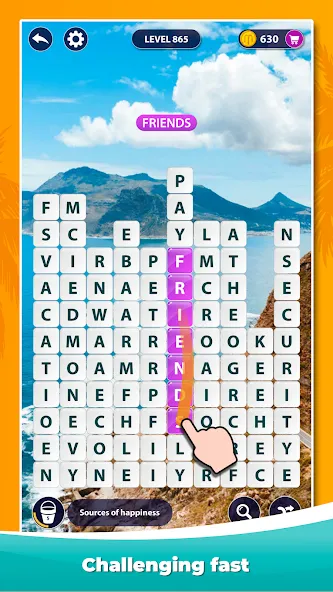 Скачать взлом Word Surf - Word Game на Андроид — Безлимитные подсказки и открыты все уровни — скриншот 2
