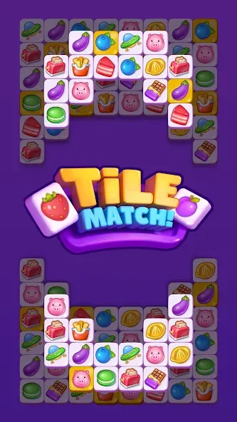 Tile Match - Matching Game Mod APK Без рекламы и подсказки доступны — Скачать на Андроид — скриншот 5