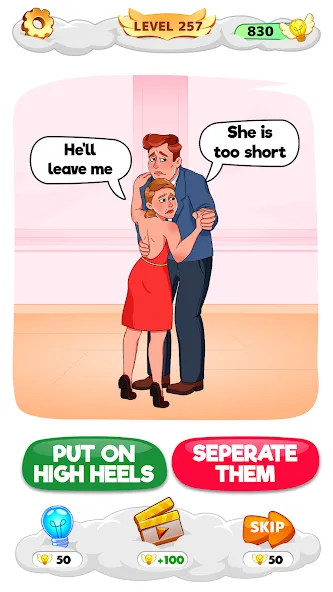 Скачать Help Me: Tricky Brain Puzzles (Мод: Без рекламы и открыты все уровни) на Андроид — скриншот 1