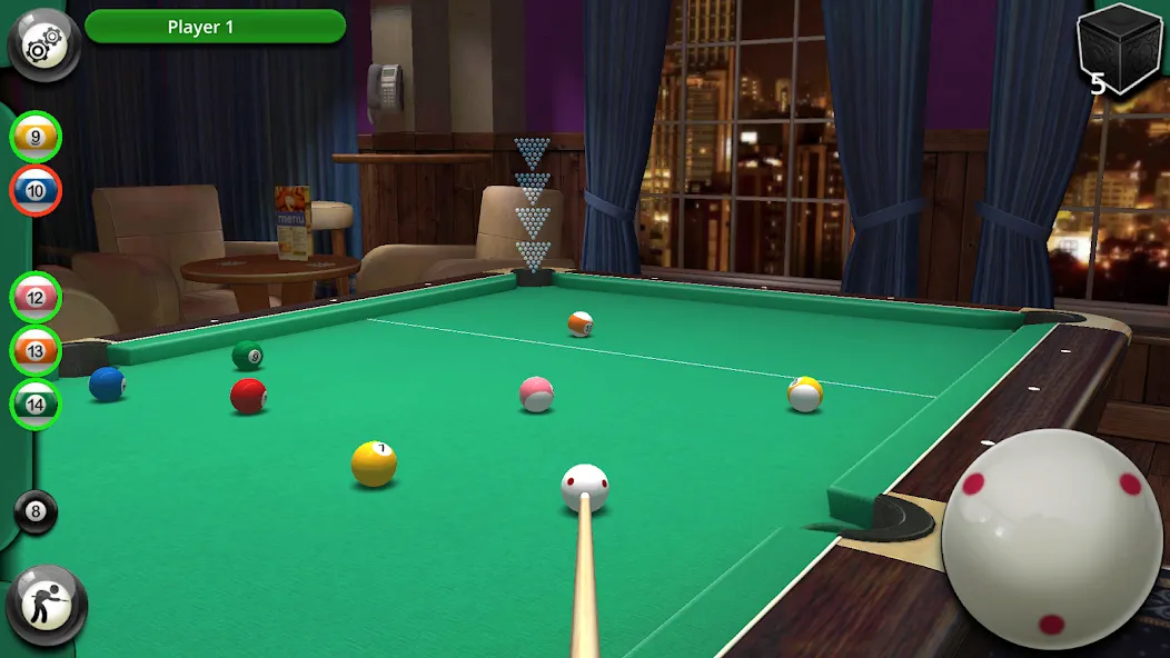 Tournament Pool (Мод Безлимитные монеты и все кии) — скриншот 1