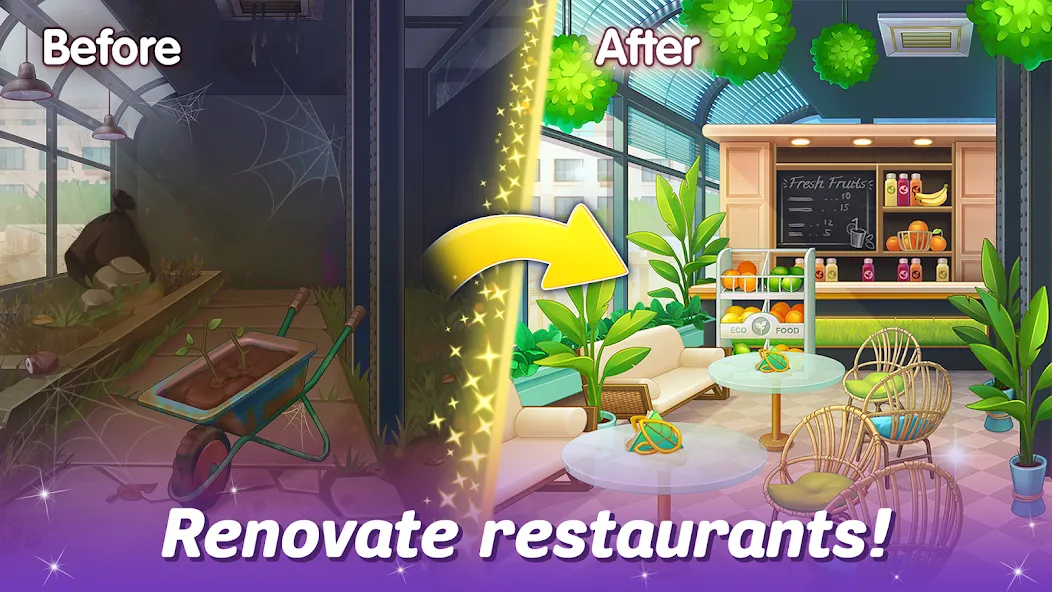 Скачать Cooking Live - restaurant game на телефон — Безлимитные деньги и энергия — скриншот 2 Скачать Cooking Live - restaurant game на телефон — Безлимитные деньги и энергия — скриншот 2
