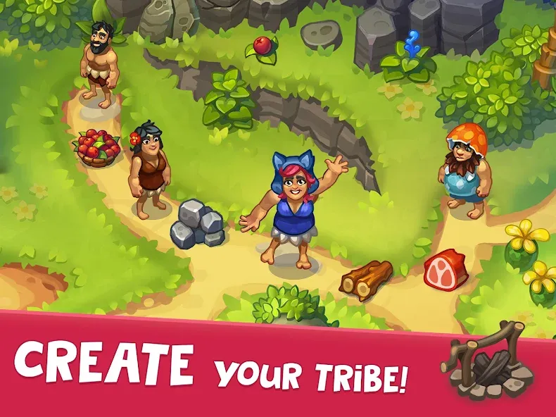 Скачать Tribe Dash - Time management с модом — Безлимитные ресурсы и ускорение времени — скриншот 4 Скачать Tribe Dash - Time management с модом — Безлимитные ресурсы и ускорение времени — скриншот 4