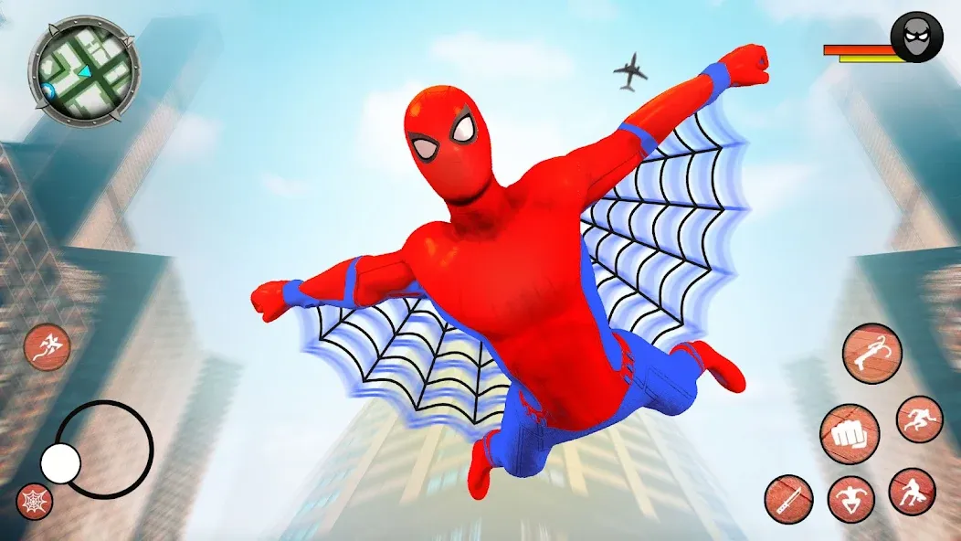 Скачать Flying Superhero Robot Games (Мод: Безлимитные деньги и полёт без ограничений) на Андроид — скриншот 1