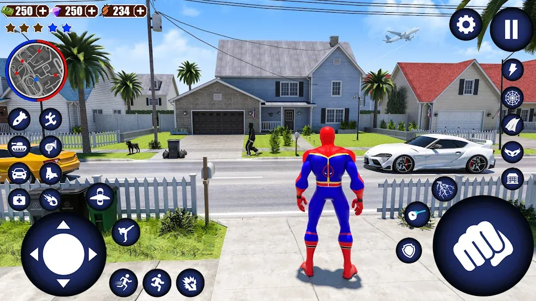 Скачать Flying Superhero Robot Games (Мод: Безлимитные деньги и полёт без ограничений) на Андроид — скриншот 4