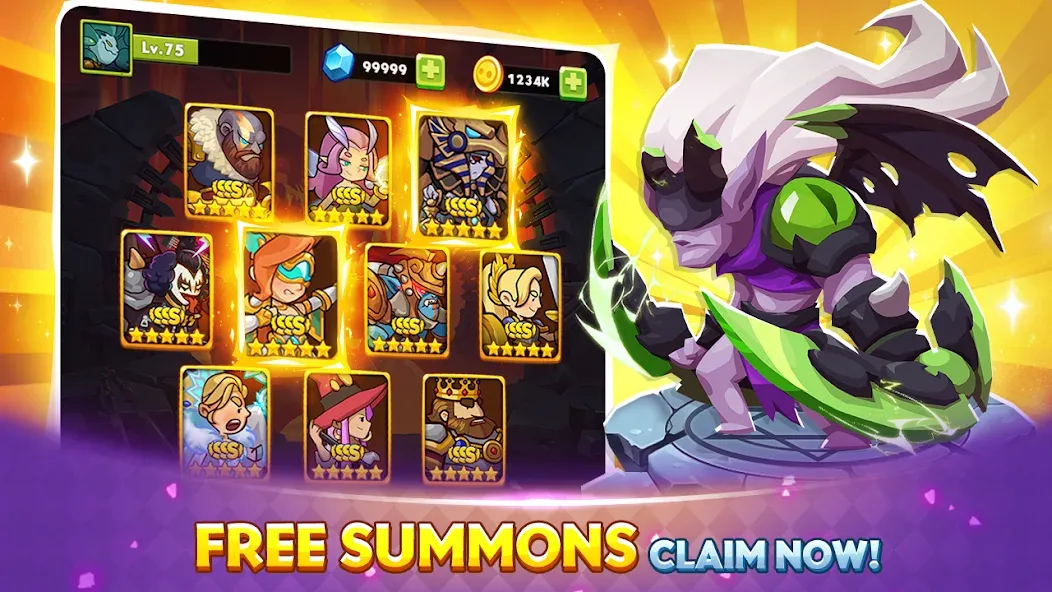 Скачать Max Heroes : Casual Idle RPG с модом — Безлимитные деньги и премиум-герои — скриншот 5