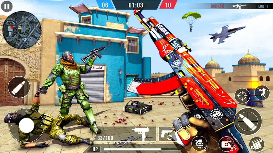 FPS Commando Terrorist Strike Mod APK Безлимитные патроны и усиленный урон — Скачать на Андроид — скриншот 3 FPS Commando Terrorist Strike Mod APK Безлимитные патроны и усиленный урон — Скачать на Андроид — скриншот 3
