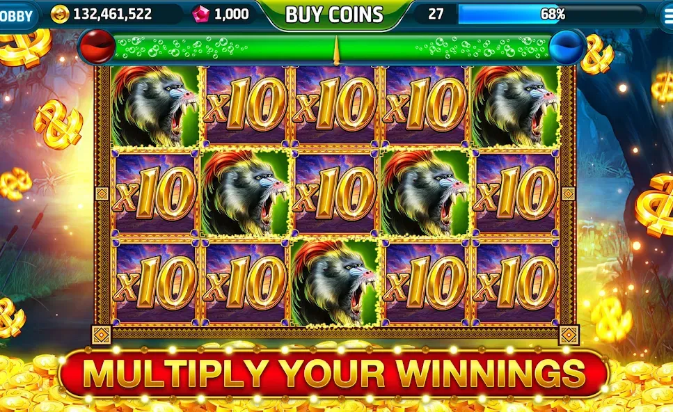 Скачать взломанную Ape Slots: Vegas Casino Deluxe — Безлимитные монеты и джекпоты — скриншот 4