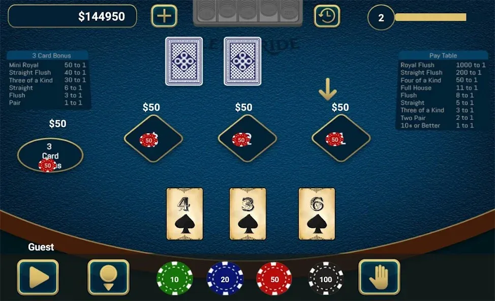 Скачать Let It Ride Poker на Андроид — Безлимитные фишки и быстрые выигрыши — скриншот 1