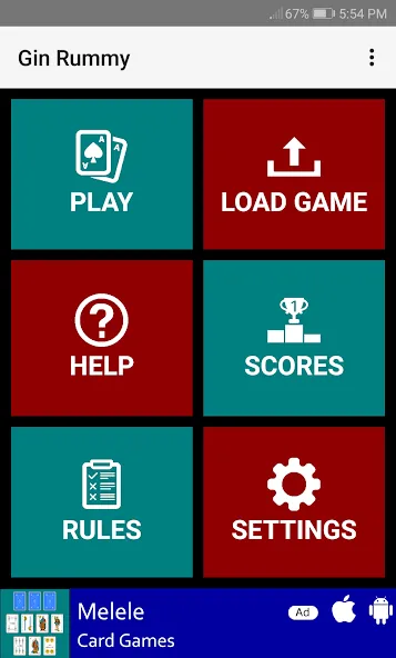 Скачать Gin Rummy на Андроид — Безлимитные монеты и подсказки — скриншот 1