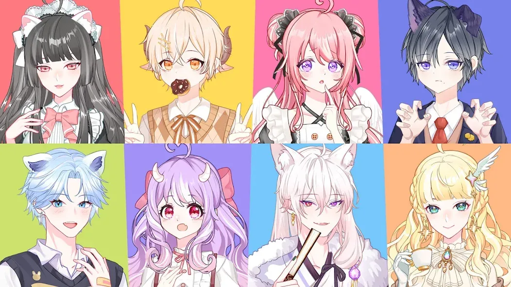Скачать Anime Avatar Maker 2 — Последняя версия (Все предметы разблокированы) — скриншот 1