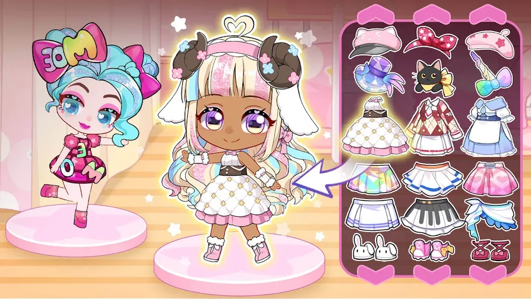 Скачать Chibi Doll: My School на телефон — Разблокированы все наряды и локации — скриншот 2