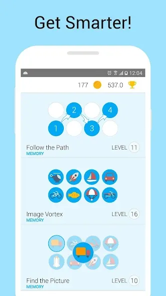Скачать Memory Games: Brain Training MOD APK — Без рекламы и все уровни открыты — скриншот 1
