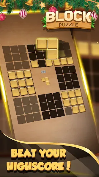 Скачать Wood Block Puzzle - Wood crush с модом — Без рекламы и бесконечные подсказки — скриншот 2