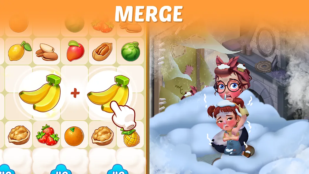 Скачать Merge Cooking:Theme Restaurant с модом — Безлимитные монеты и все рецепты — скриншот 2