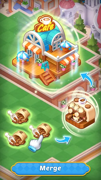 Merge HomeTown: Merge Games — Взломанная версия (Безлимитные монеты и энергии) — скриншот 2 Merge HomeTown: Merge Games — Взломанная версия (Безлимитные монеты и энергии) — скриншот 2