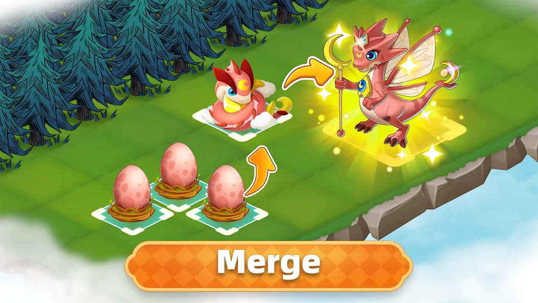 Merge Legends: Dragon Island MOD APK на Android — Безлимитные ресурсы и открыты драконы — скриншот 1 Merge Legends: Dragon Island MOD APK на Android — Безлимитные ресурсы и открыты драконы — скриншот 1