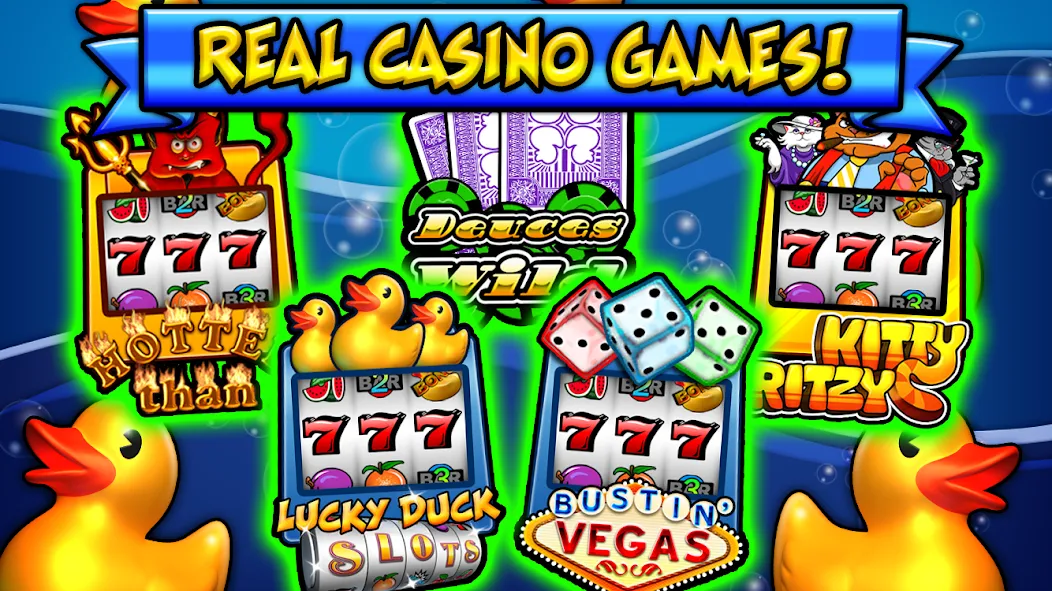 Lucky Duck Slots — Взломанная версия (Безлимитные монеты и бонусы) — скриншот 1