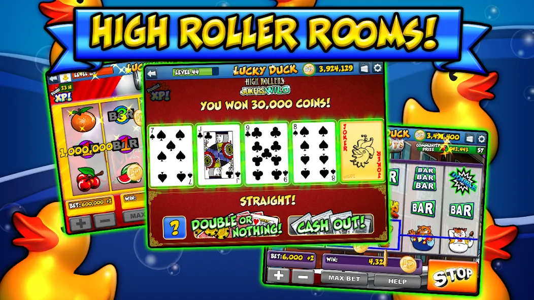 Lucky Duck Slots — Взломанная версия (Безлимитные монеты и бонусы) — скриншот 5