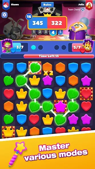 Скачать взлом Match Brawl на Андроид — Много монет и усиленные бонусы — скриншот 4