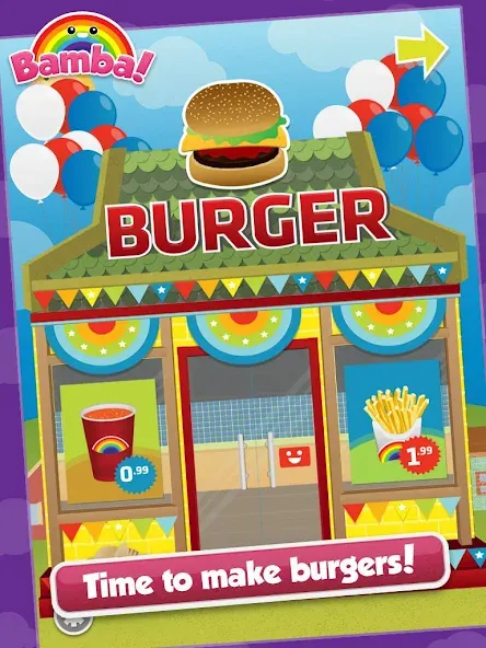 Взлом Bamba Burger — Безлимитные деньги и продукты — скриншот 1