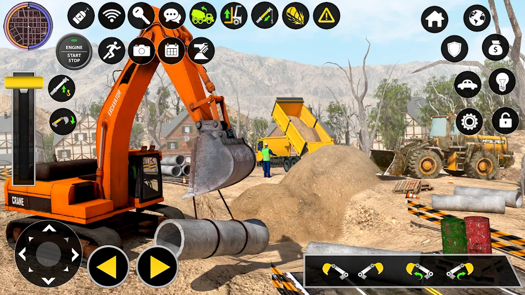Construction Excavator Game 3D на Андроид — Мод Безлимитные деньги и техника открыта — скриншот 1 Construction Excavator Game 3D на Андроид — Мод Безлимитные деньги и техника открыта — скриншот 1