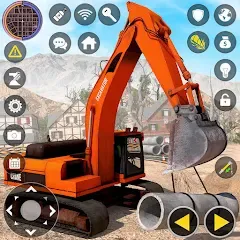 Construction Excavator Game 3D на Андроид — Мод Безлимитные деньги и техника открыта