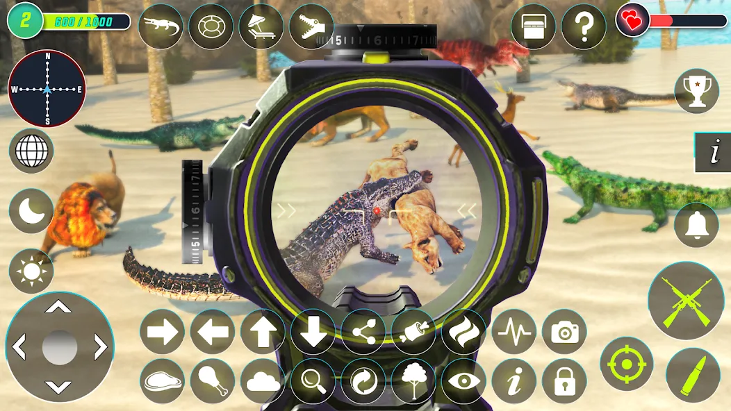 Скачать Crocodile Hunting Animal Games с модом — Безлимитные деньги и патроны — скриншот 2
