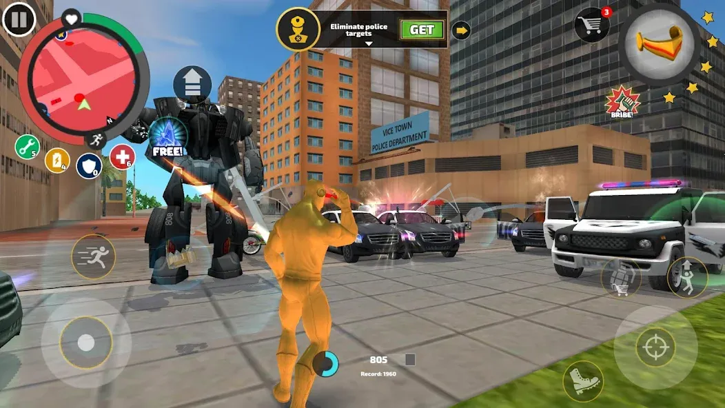 Скачать Rope Hero: Vice Town на Android — Безлимитные деньги и суперспособности — скриншот 5