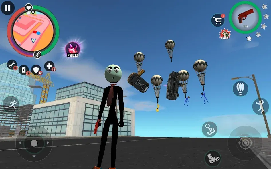 Скачать Stick Rope Hero 2 (Мод: Безлимитные деньги и улучшенная паутина) на Андроид — скриншот 4