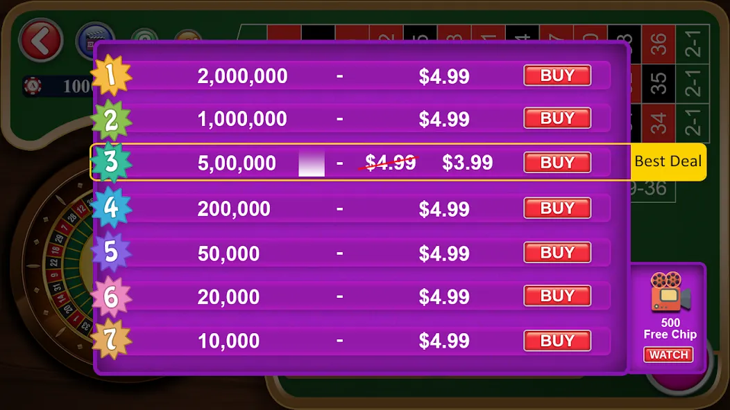Roulette Casino Royale на Андроид — Безлимитные фишки и быстрые выигрыши — скриншот 5