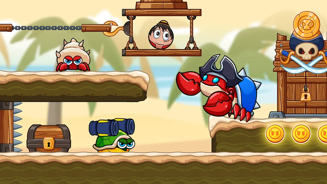 Ball V - Red Boss Challenge на Андроид — Мод Бесконечные жизни и разблокированы уровни — скриншот 1