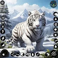Взломанная Arctic White Tiger Family Sim на Андроид — Безлимитные деньги и ресурсы