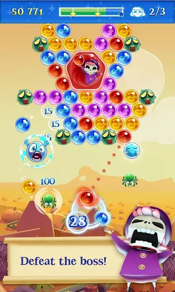 Взлом Bubble Witch 2 Saga — Безлимитные жизни и усилители — скриншот 2
