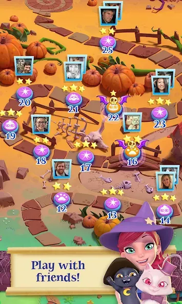Взлом Bubble Witch 2 Saga — Безлимитные жизни и усилители — скриншот 4