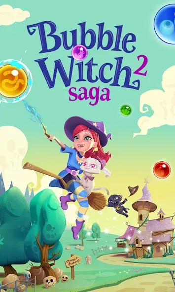 Взлом Bubble Witch 2 Saga — Безлимитные жизни и усилители — скриншот 5
