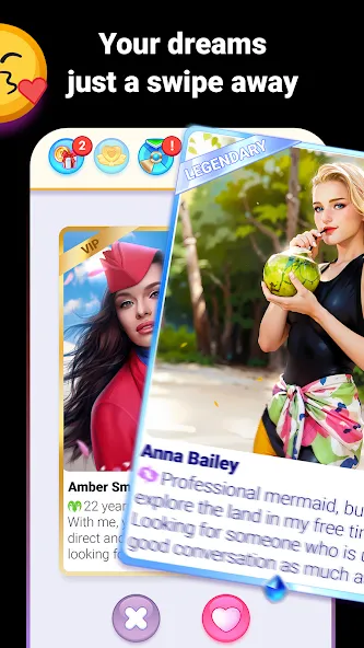 Love Stories: Dating game MOD — Безлимитные билеты и алмазы на Андроид — скриншот 2