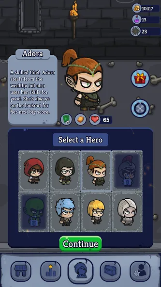 Взломанная Rogue Ascension: Roguelike RPG на Андроид — Бесконечные ресурсы и усиленные герои — скриншот 1