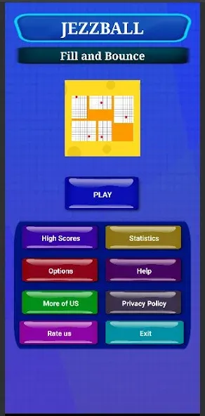 JezzBall: Fill and Bounce MOD APK на Android — Безлимитные жизни и уровни — скриншот 1