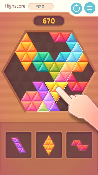 Triangles & Blocks — Взломанная версия (Безлимитные ходы и открыты все уровни) — скриншот 2