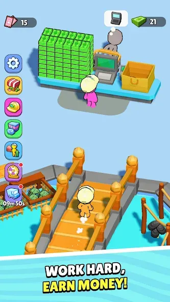 Взломанная My Fish Mart: Idle Tycoon Game на Андроид — Безлимитные деньги и товары — скриншот 4