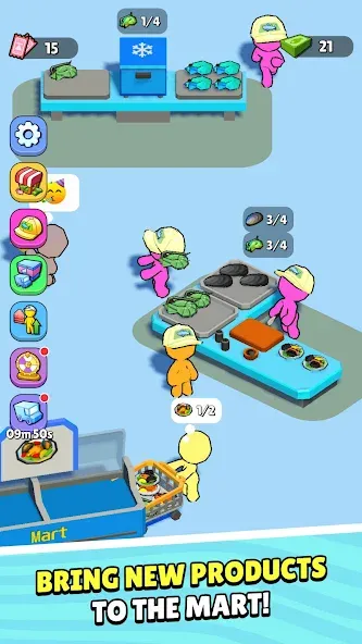 Взломанная My Fish Mart: Idle Tycoon Game на Андроид — Безлимитные деньги и товары — скриншот 5