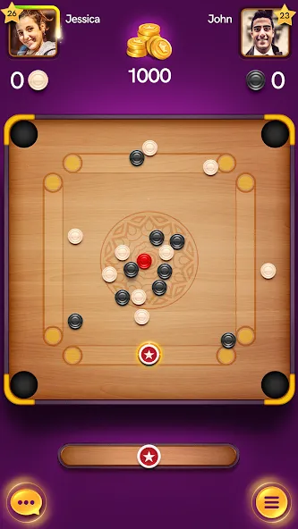 Carrom Pool: Disc Game — Мод: Безлимитные монеты и разблокированные кии — скриншот 2