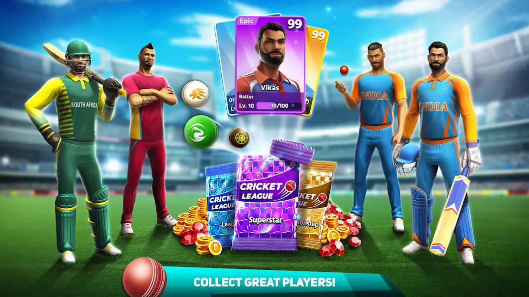 Скачать Cricket League на телефон — Безлимитные монеты и все команды — скриншот 4