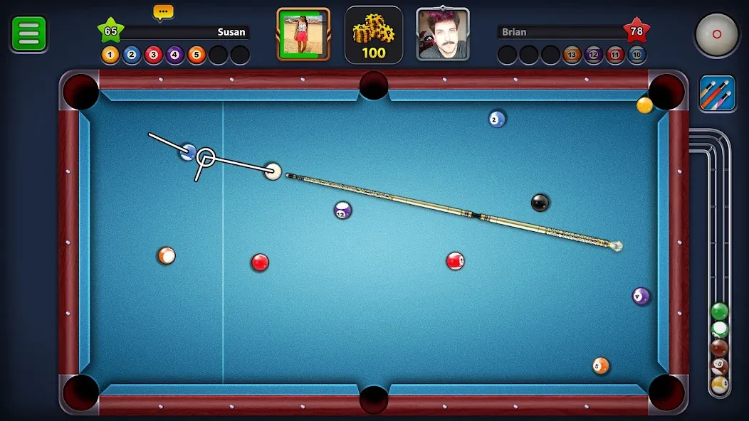 Скачать 8 Ball Pool MOD APK — Безлимитные монеты и кий — скриншот 1